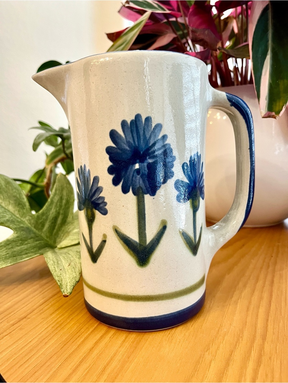 Louisville Stoneware Vintage Pitcher Hand Painted